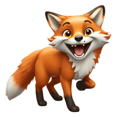 enthusiastic fox sticker