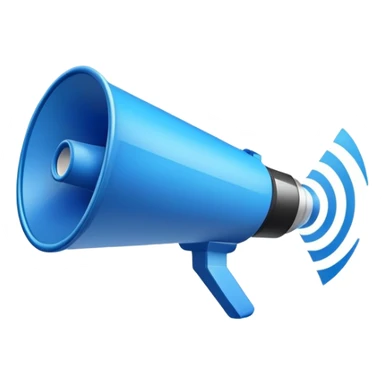 blue loudspeaker in the air without stand sticker