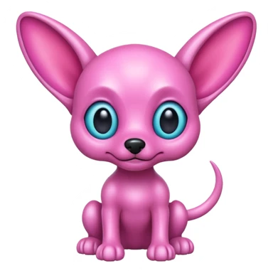alien dog pink sticker