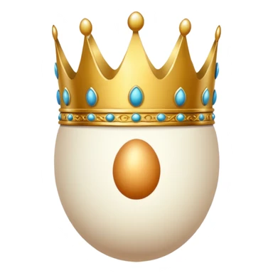 egg with crown sticker