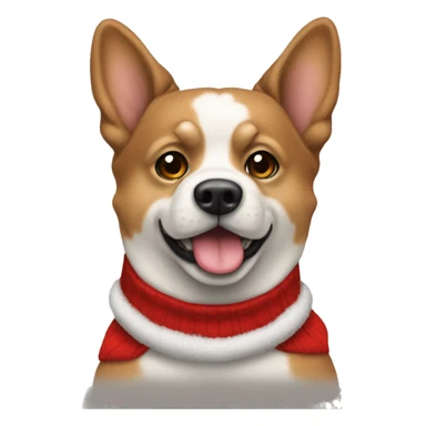 Perro con suéter de navidad sticker