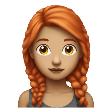 Teen girl with redhead sticker