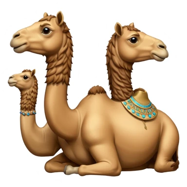 High resolution camels without fur sticker
