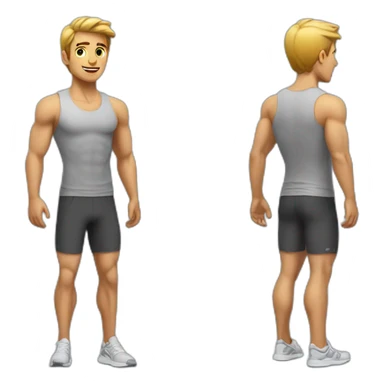 fitness guy full body sticker