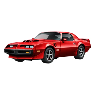 red trans Am car sticker