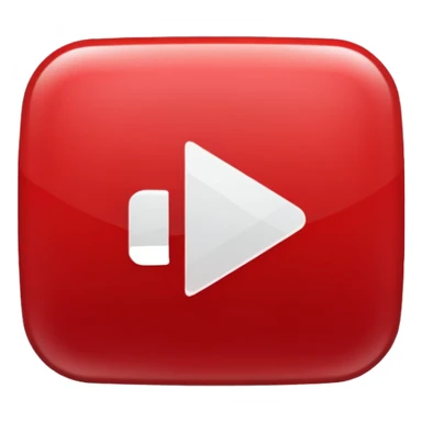 YouTube logo, simple red play button sticker