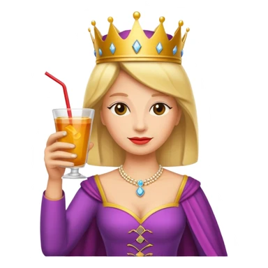 queen with drink sticker