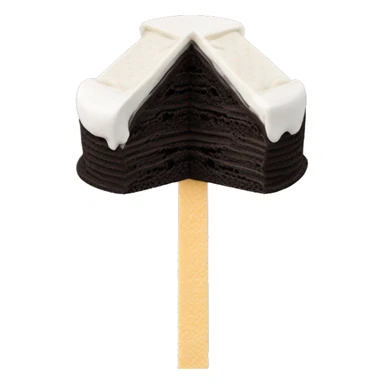 oreo icecream in a black wafer sticker