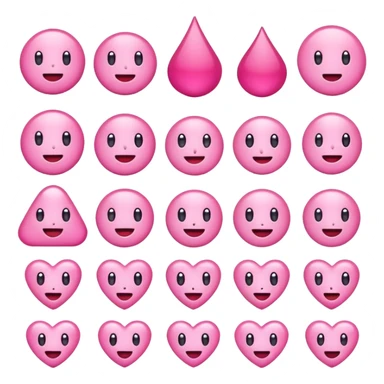 Cute pink emojis  sticker