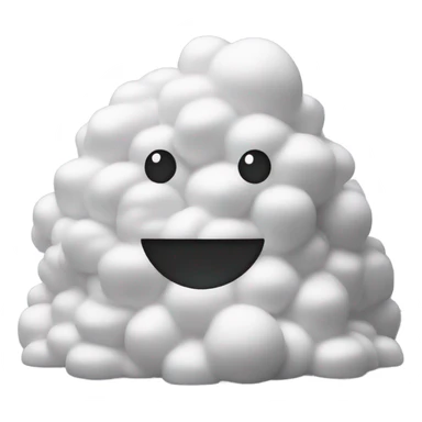 foam pile with a face sticker