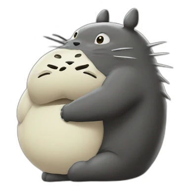 Trump kissing totoro sticker
