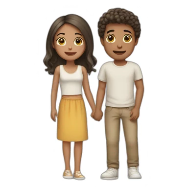 Adolescent en couple sticker