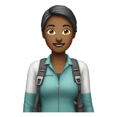 Escursionista donna con zaino  sticker