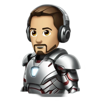 iron man as a dj sticker