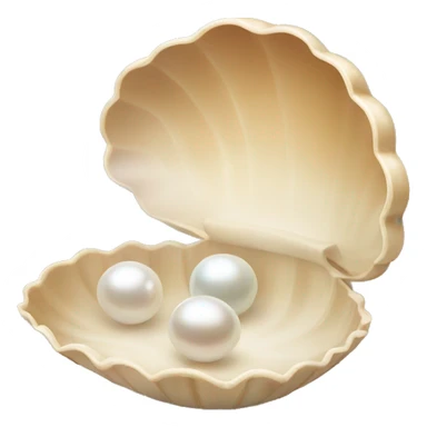 Clamshell with a pearl inside sticker