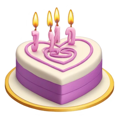 Beautiful Birthday Cake in the Heart Shape sticker