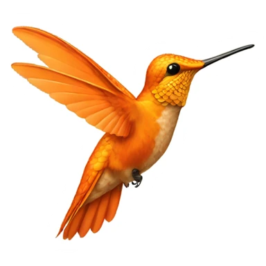 Orange Hummingbird peace sign sticker