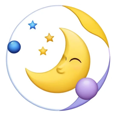 Black, white, Blue,marron,levender,and master yellow colour moon in 🌙 this moon step by step sticker