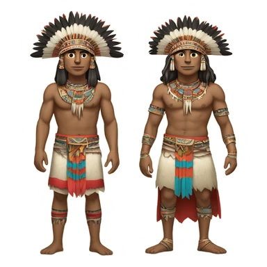 Aztec men full-length sticker