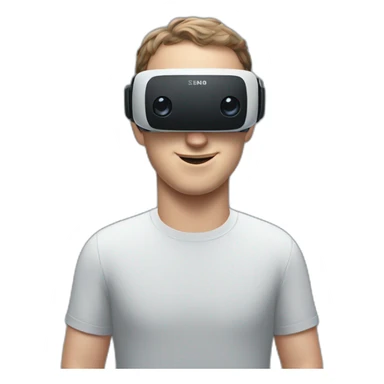mark zuckerberg wearing vr headset sticker