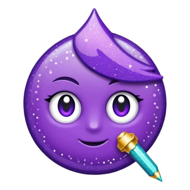Glitter Roxo e Ciano Seta sticker