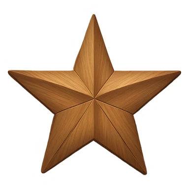 Create me a star made of wood. also put some emphasis on video streaming sticker