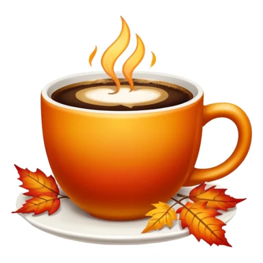 Coffe and fall sticker