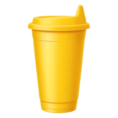 Yellow tumblr cup sticker
