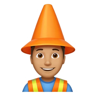 Orange cone man hdhdjdjxnchbdbs is back sticker