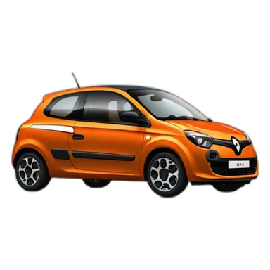 Renault twingo 2 orange side sticker