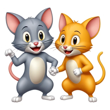 Tom and Jerry cartoon characters sticker