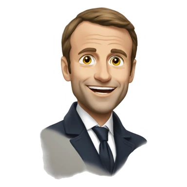 macron heureux sticker