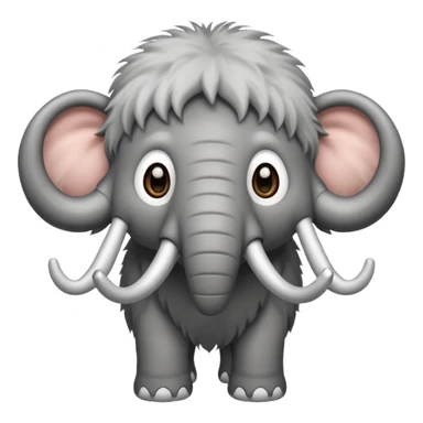 cute mammoth with big eyes sticker
