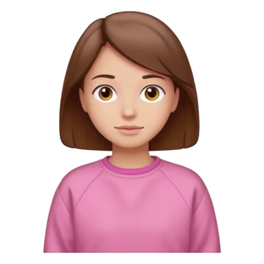 sleeping pink sweatshirt brown hair sticker