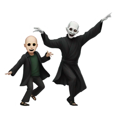 Voldemort and Harry dancing sticker