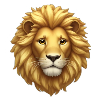 Create a majestic lion with a shimmering mane, set against a sunlit  sticker