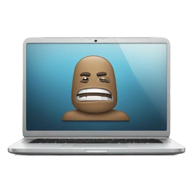 laptop displaying a movie sticker