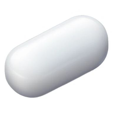 Singular glossy coated oblong pill capsule sticker