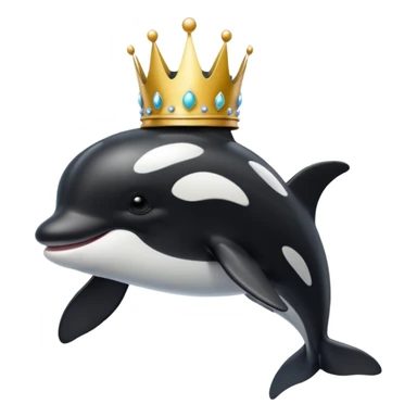 orca with a crown sticker