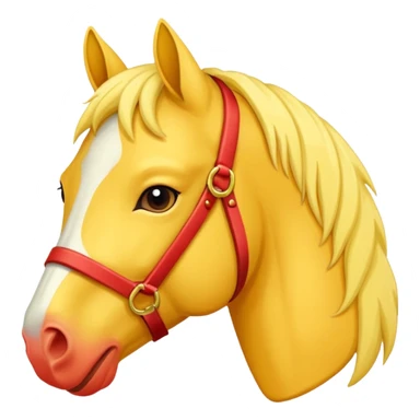 Cavalo vermelho e amarelo pastel sticker