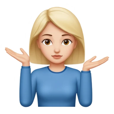 decision gesture women no cross hands sticker