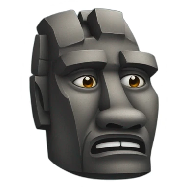 Moai crying sticker