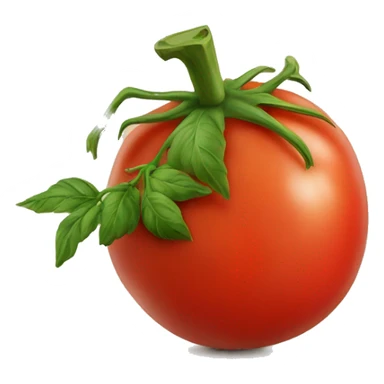 tomato with strow-hat sticker