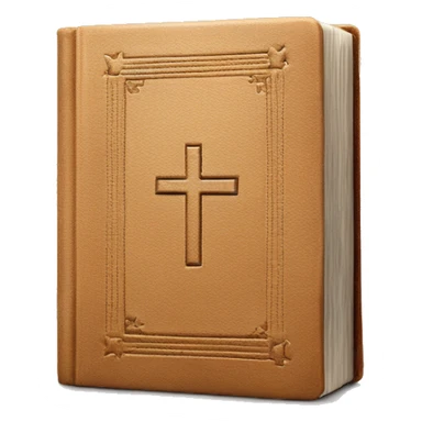 Bible, book closed, plain leather-bound cover sticker