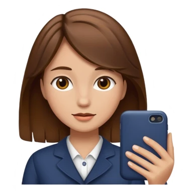 fancy brown haired girl sticker