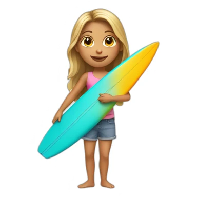 Girl with surfboard sticker