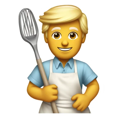 Donald Trump as a housewife sticker