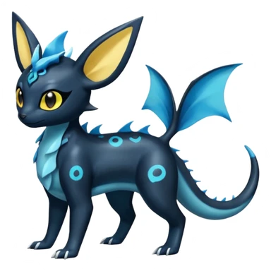 Umbreon-Amaura-Vaporeon-Salandit-Fakémon-fusion (full body) sticker