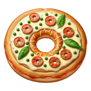 Pizza donut sticker