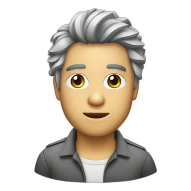 alcool pauvre cheveux gris sticker